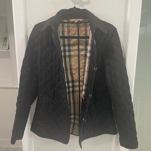 Authentic Burberry Brit Quilted Jacket Black size M VGUC